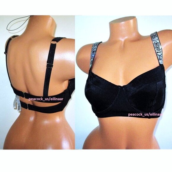 32DD Victoria Secret Swim Shine Strap Push Up w/o padding Bikini Top Logo$70 - Picture 1 of 8